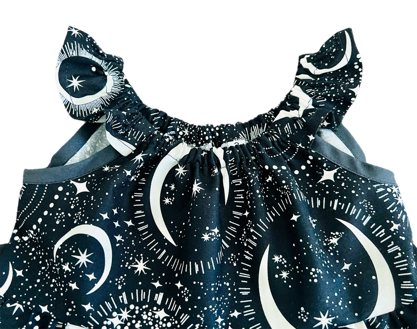 Star Witch is “Crescent Moon” glow in the dark tier gathered Dress