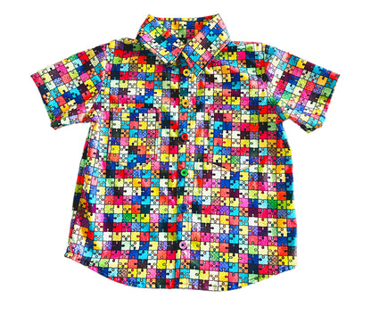 Puzzle piece Button up shirt