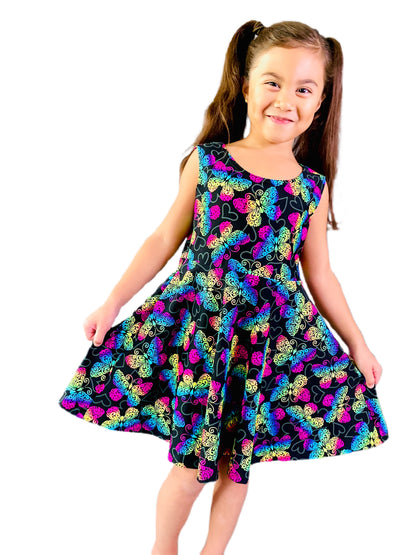 Rainbow Butterfly Quick Dry Spring/Summer Dress