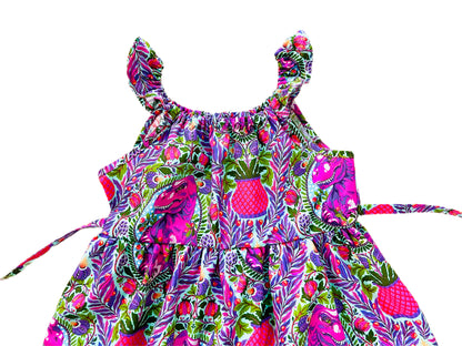 Girls Dino Delight Tiered Dress