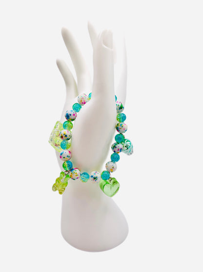 Yummy Green Candy Charm Bracelet