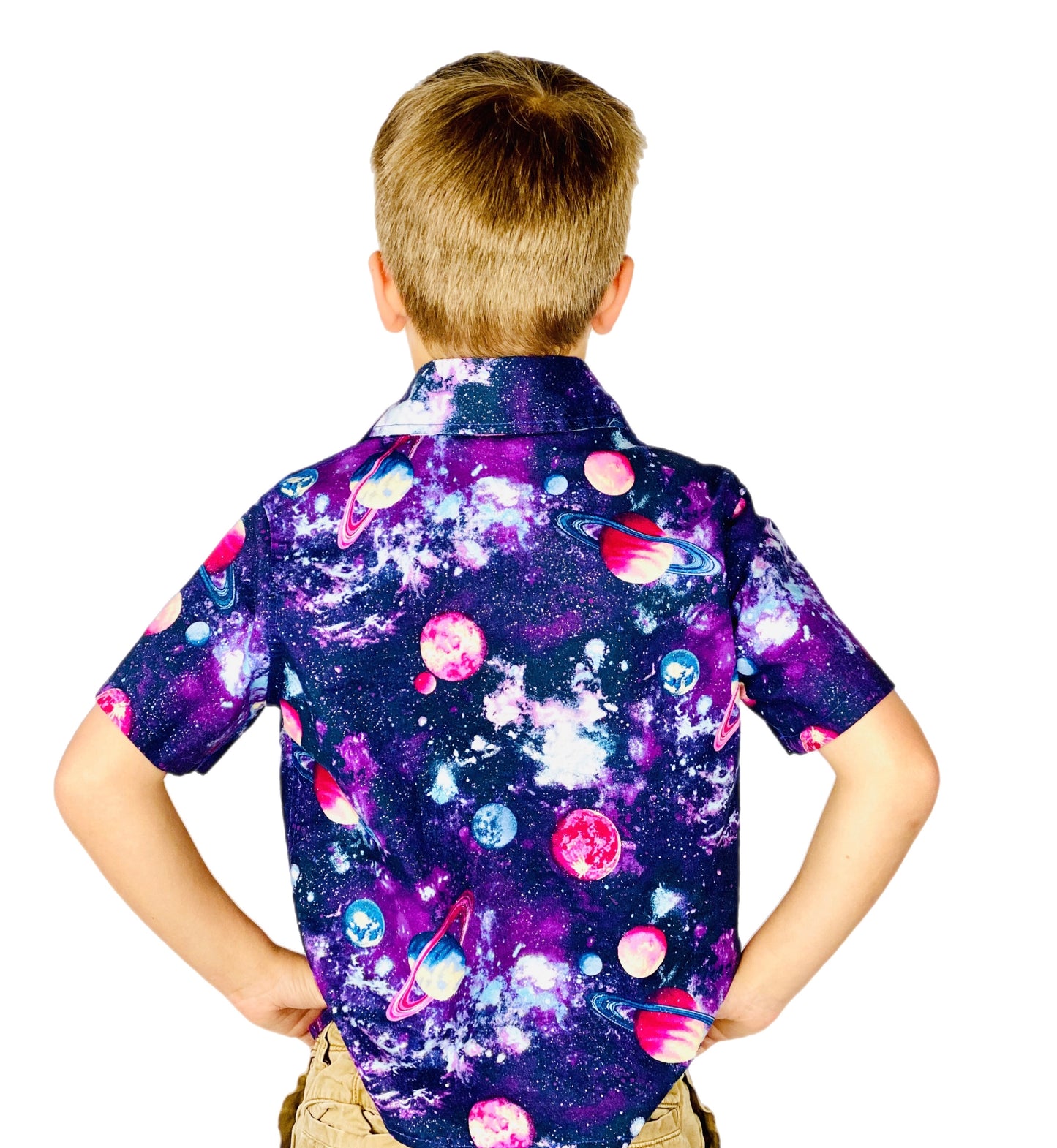 Galaxy Explorer Button Down Dress Shirt