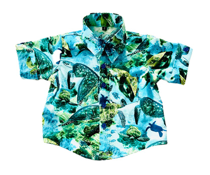 Sea turtles ocean dreams designed Button Down Dress Shirt with matching Shorts Set