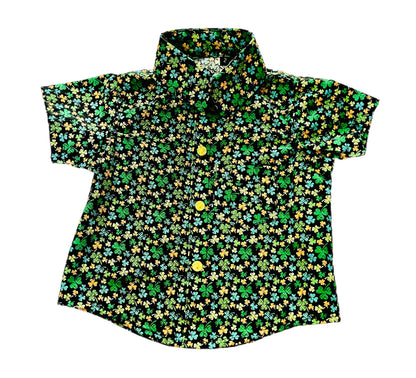 Lucky Clover St.Patricks Button Down Dress Shirt