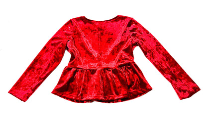 The Red Scarlet Velvet Cardigan