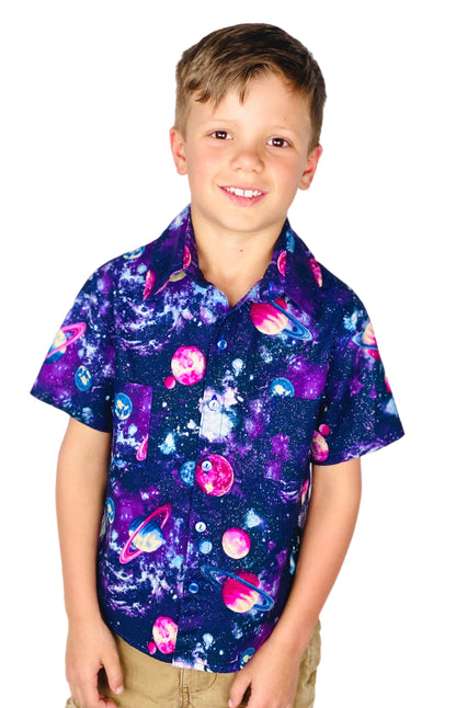 Galaxy Explorer Button Down Dress Shirt