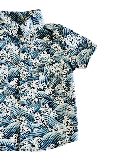 Tsunami Collision button up boys shirt