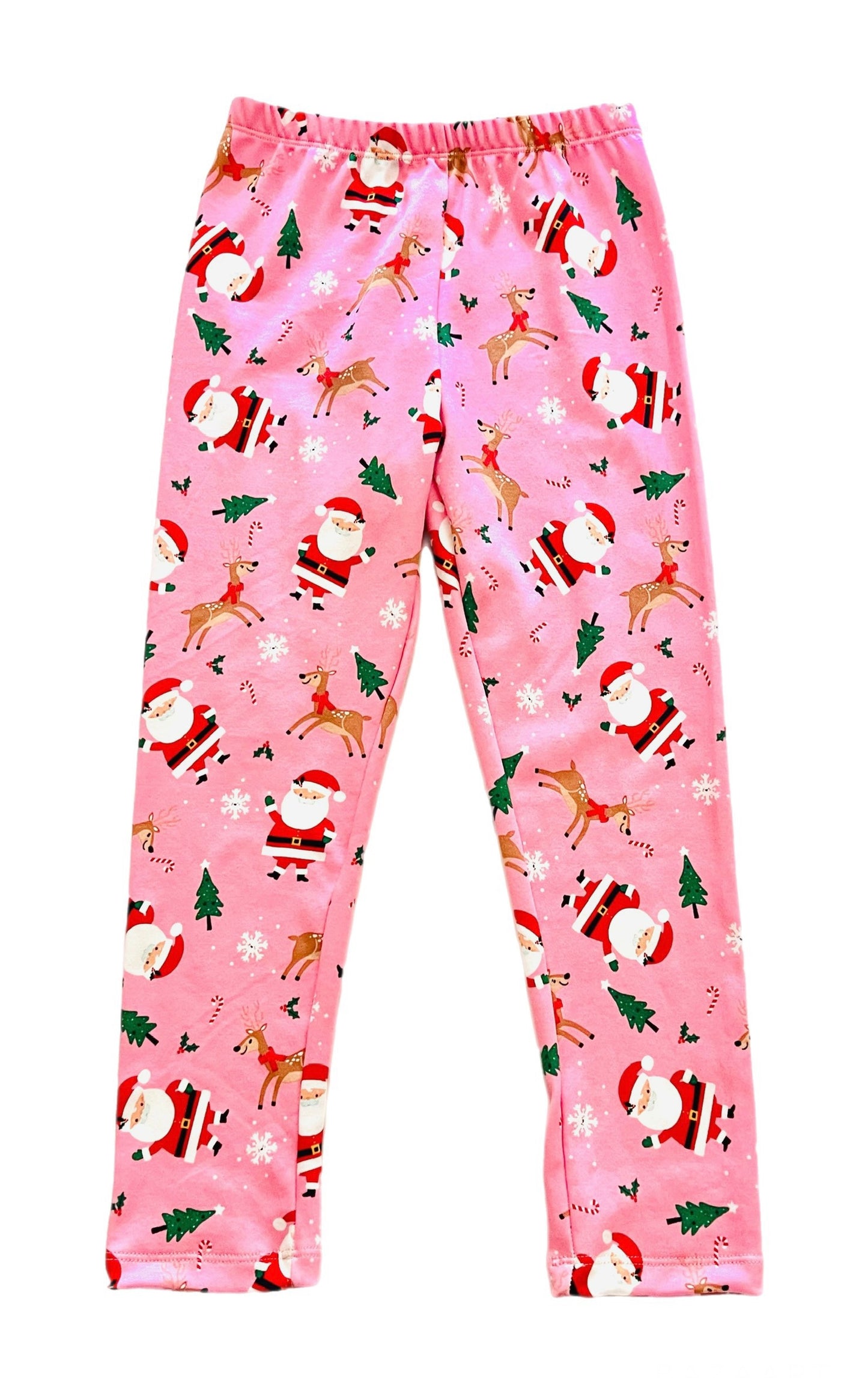 Santa Baby Matching Pink Blouse/Dress and Legging Set