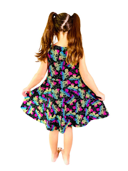 Rainbow Butterfly Quick Dry Spring/Summer Dress