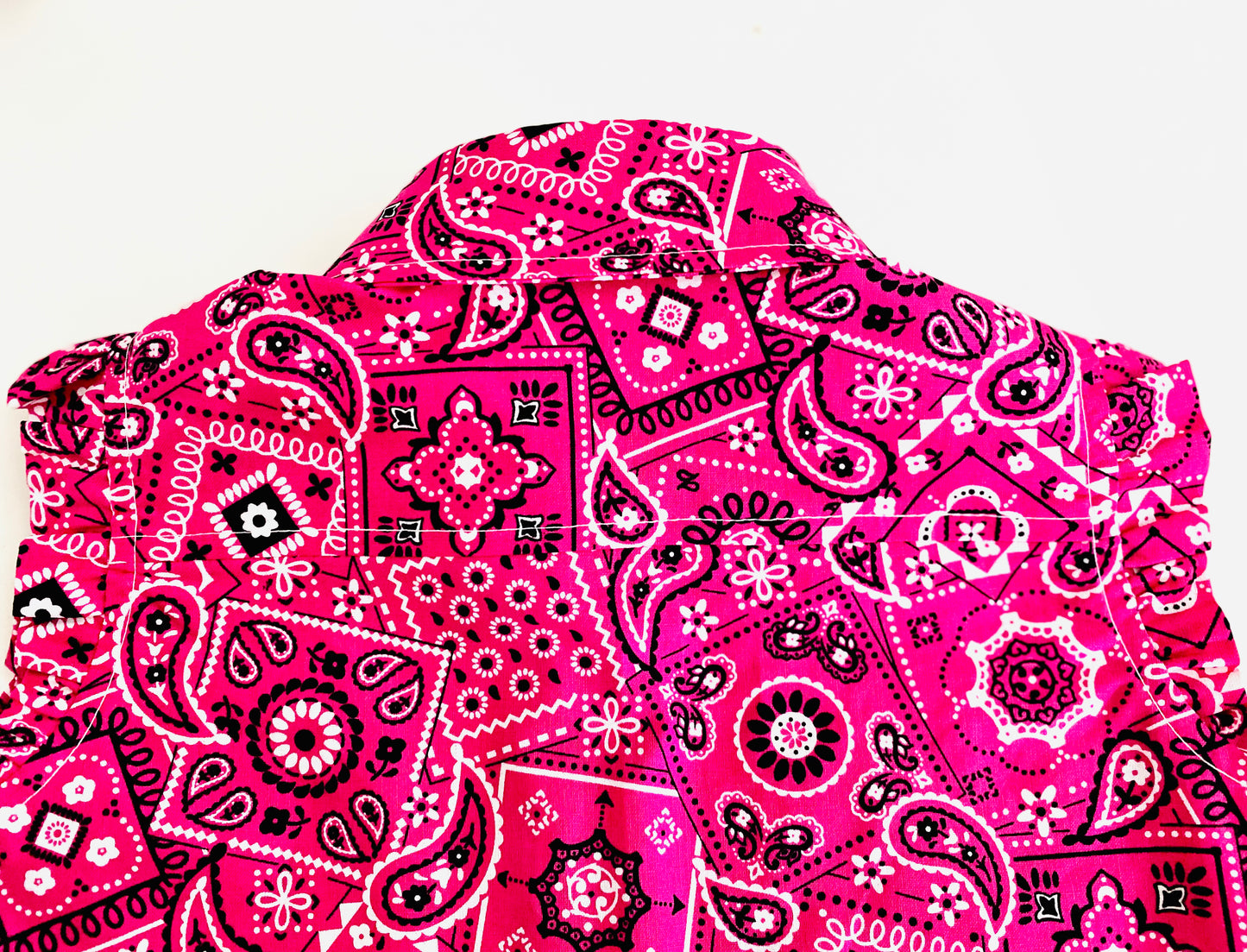 Pink Cowgirl “Fun in the Sun” Hot Pink Bandana Button Down Shirt