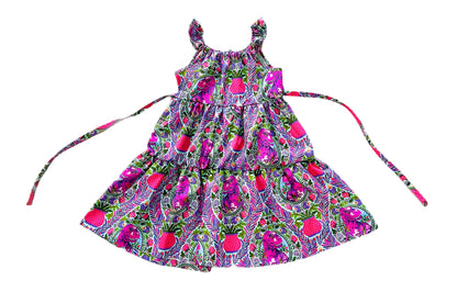 Girls Dino Delight Tiered Dress