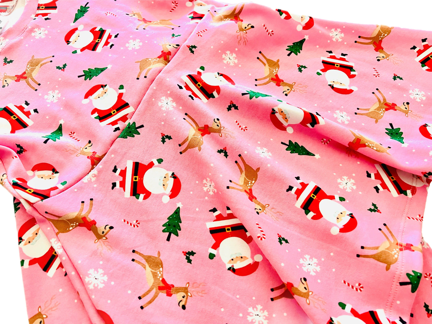 Santa Baby Matching Pink Blouse/Dress and Legging Set