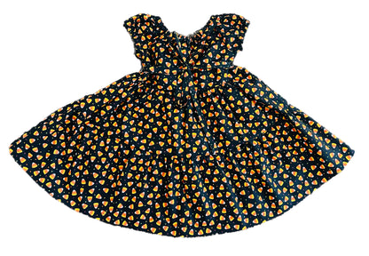 Trick or Treat! “Candycorn” Tiered Gathered Dress