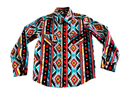 Music in the wind “Aztec design inspired” button down dress shirt