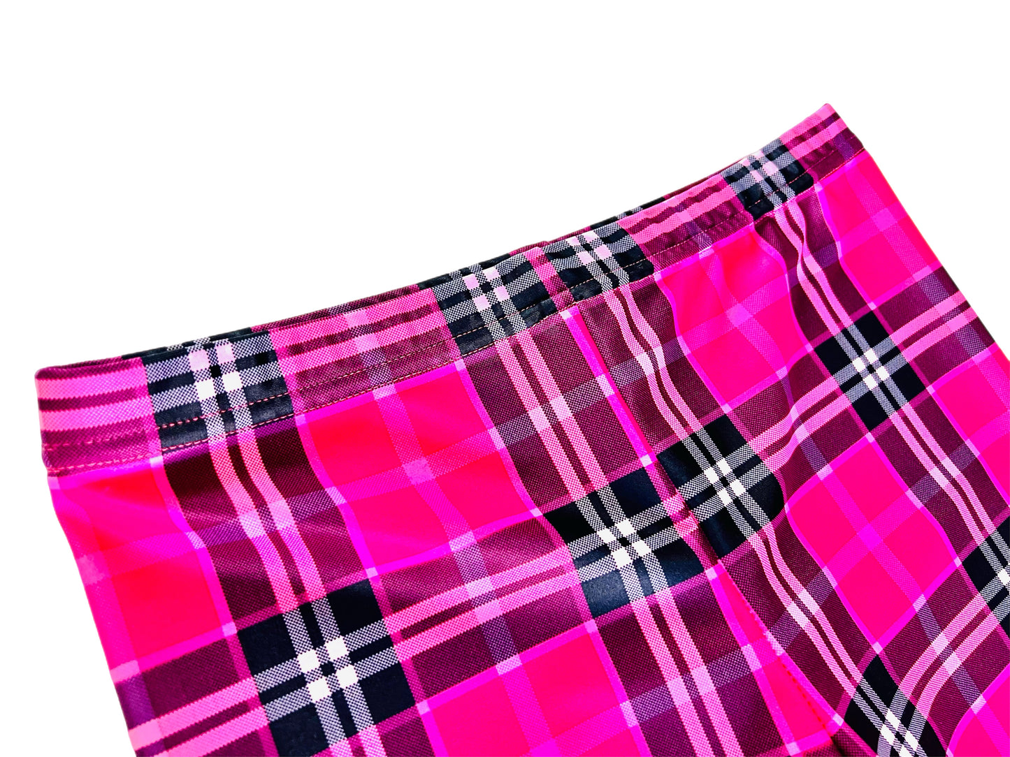 Razzle Dazzle Hot Pink Plaid Rhinestone Leggings