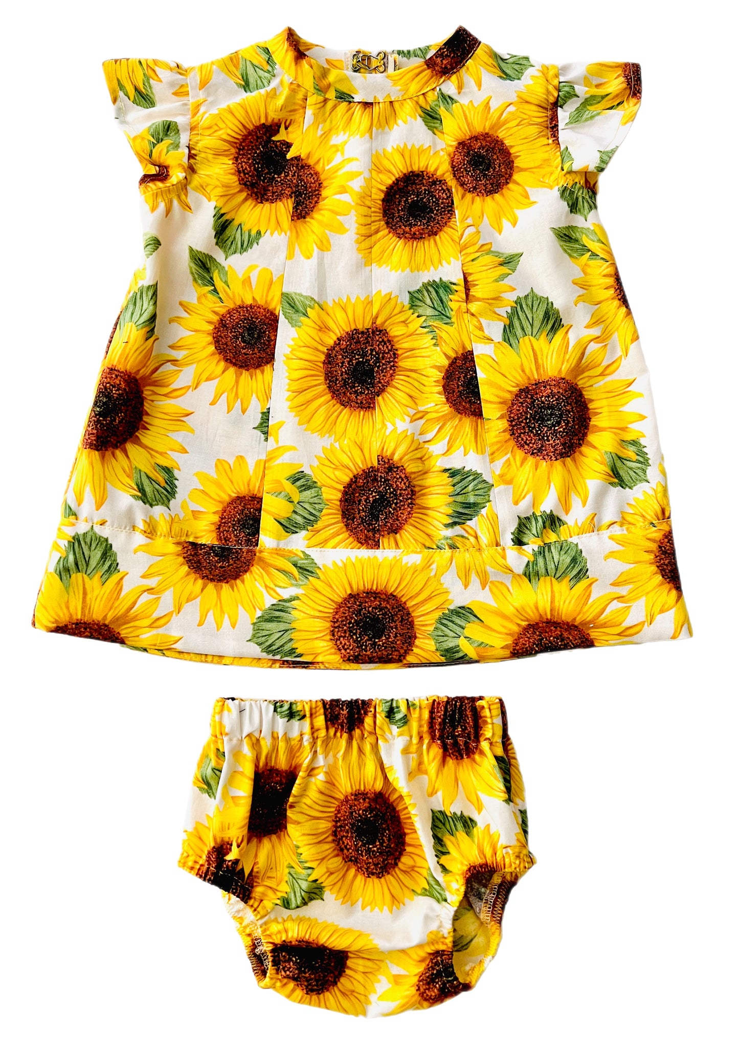 Sunflower Garden Babydoll Dress and Bloomers