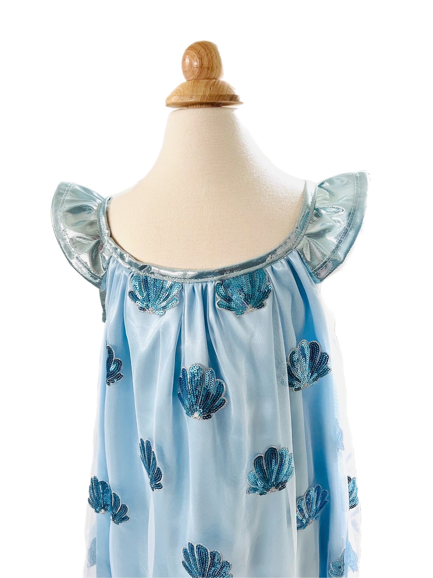 Seashell Shimmer Gathered Dress