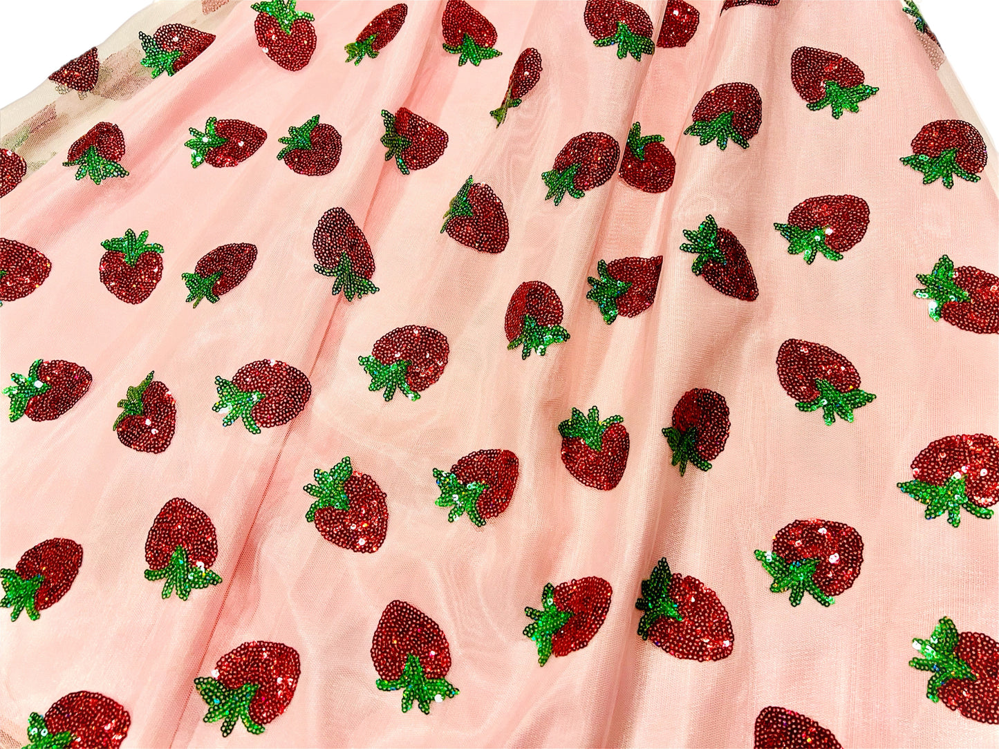 Strawberry Lovers and Dreamers gathered Dress