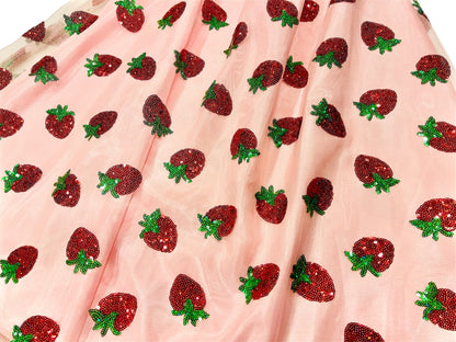 Strawberry Lovers and Dreamers gathered Dress