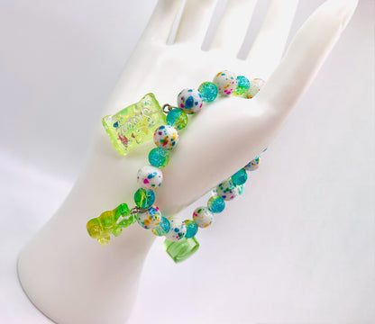 Yummy Green Candy Charm Bracelet