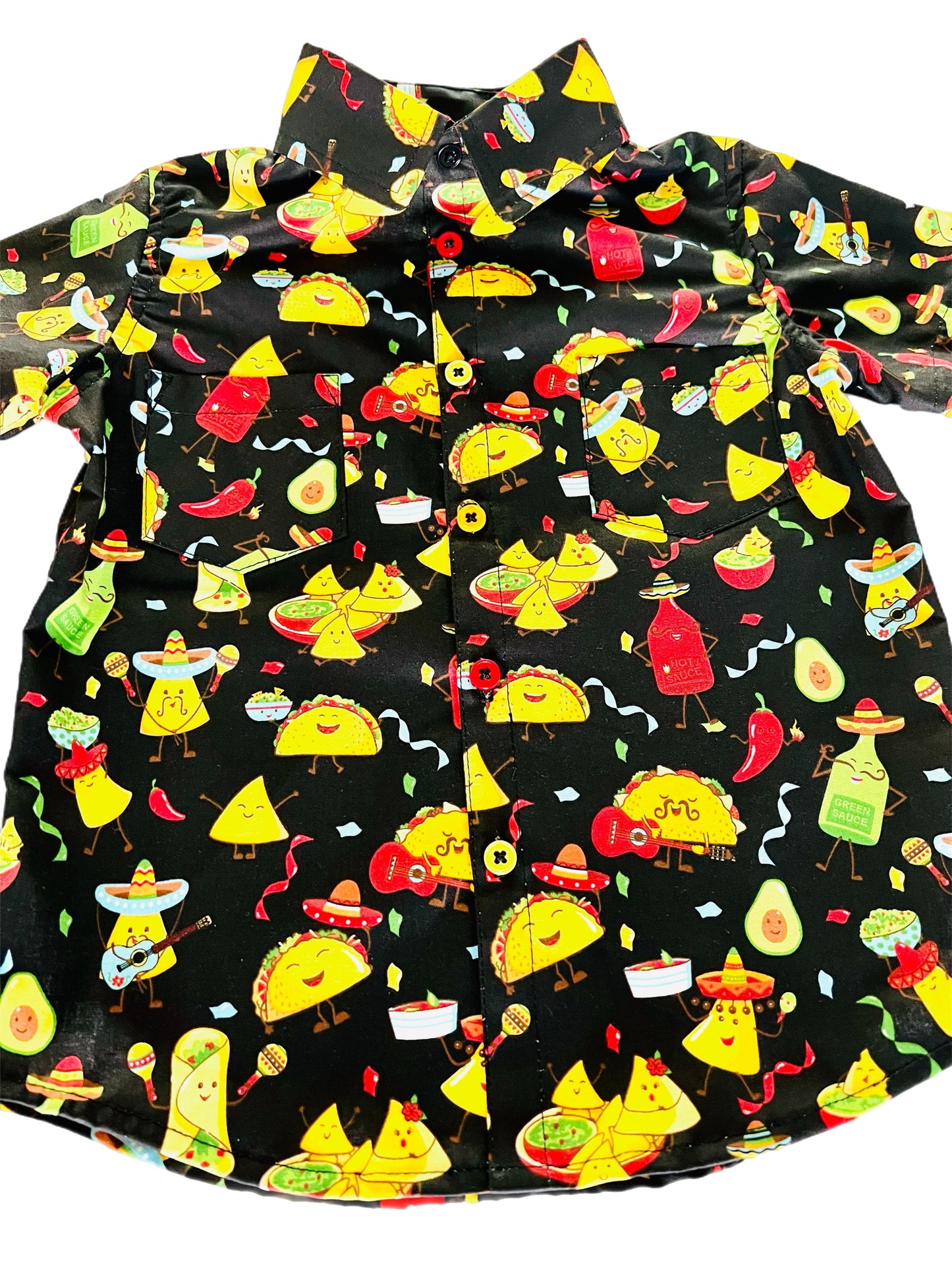 Let’s Party Tacos Button Down Dress Shirt