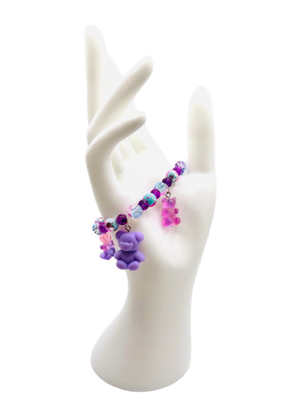 Violet Delight Gummy Bear Charm Bracelet