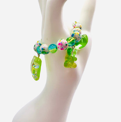 Yummy Green Candy Charm Bracelet