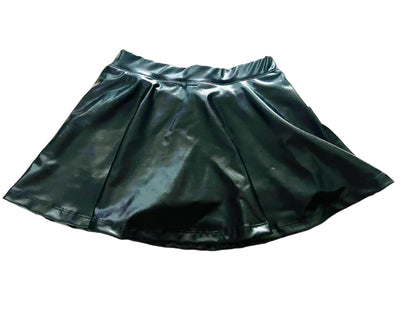 Sweet and Sour Butterfly Power Faux Leather Flare Skirt