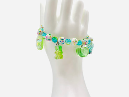 Yummy Green Candy Charm Bracelet