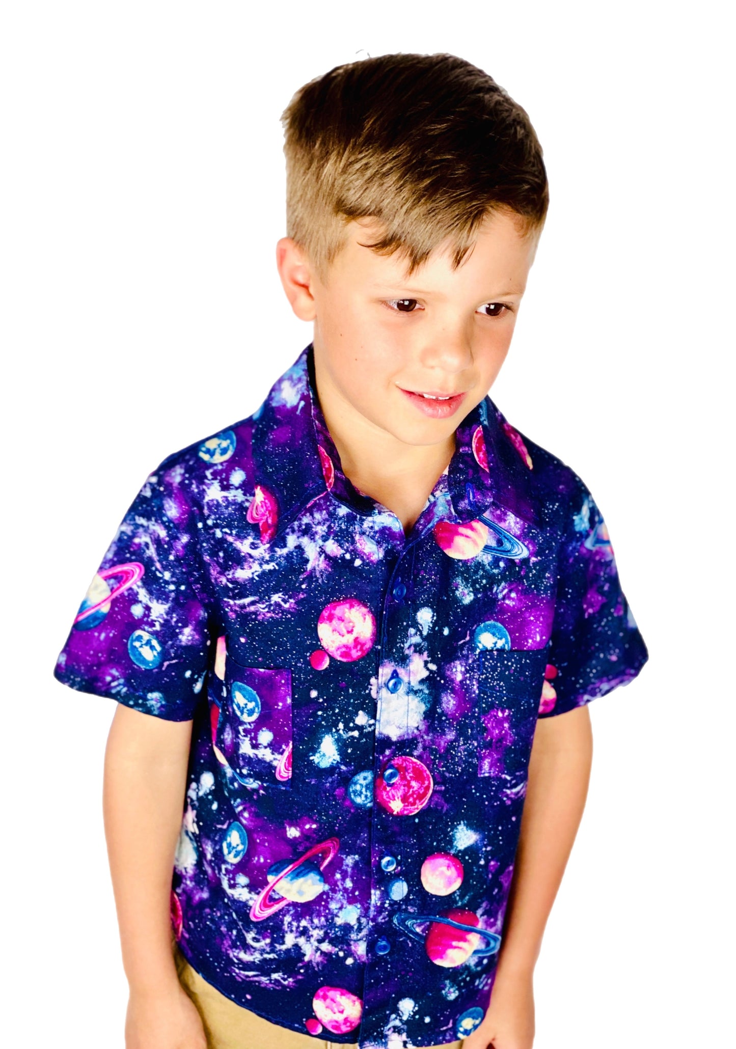 Galaxy Explorer Button Down Dress Shirt