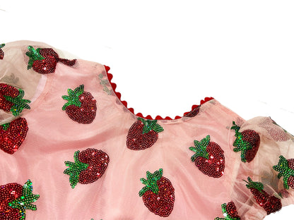 Princess Strawberry Organza Dress