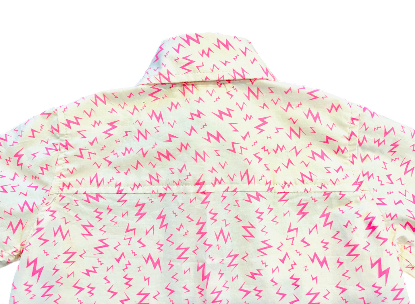 Electric Pink Bolt Button-Up Shirt