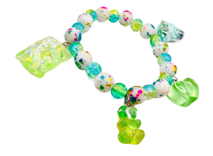 Yummy Green Candy Charm Bracelet