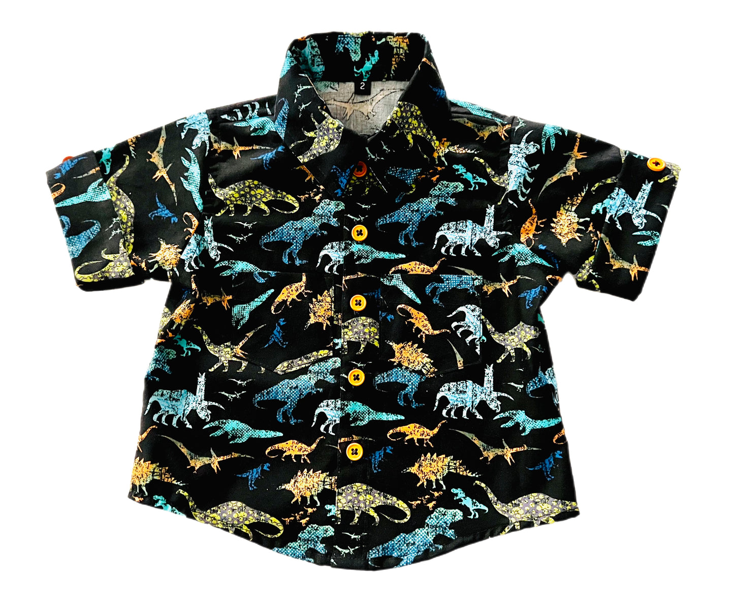 Dinosaur Archaeologists Button Down Shirt and Shorts Set for Baby and Boys