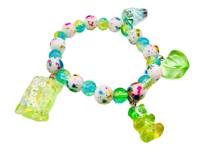 Yummy Green Candy Charm Bracelet