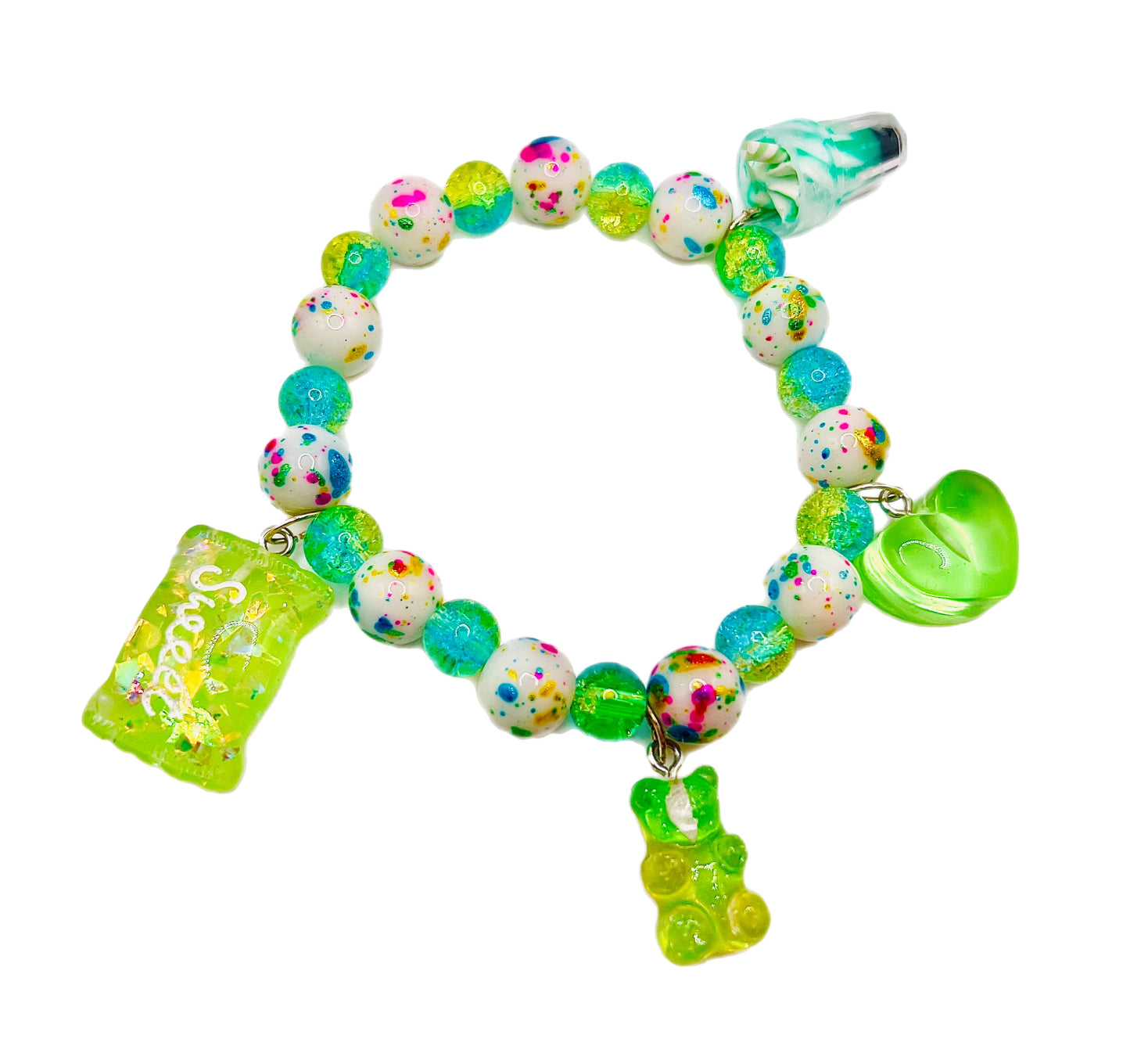 Yummy Green Candy Charm Bracelet