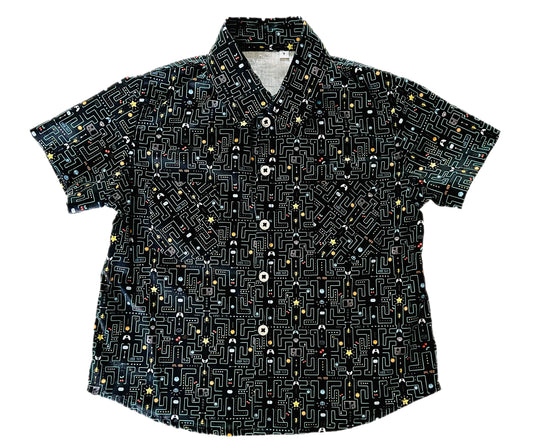 Retro Video Game “Gameover” Kid Button Down Collared Shirt