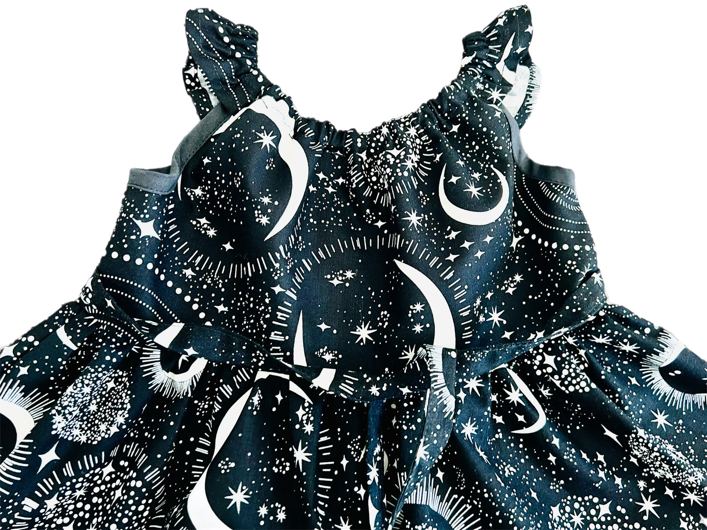 Star Witch is “Crescent Moon” glow in the dark tier gathered Dress