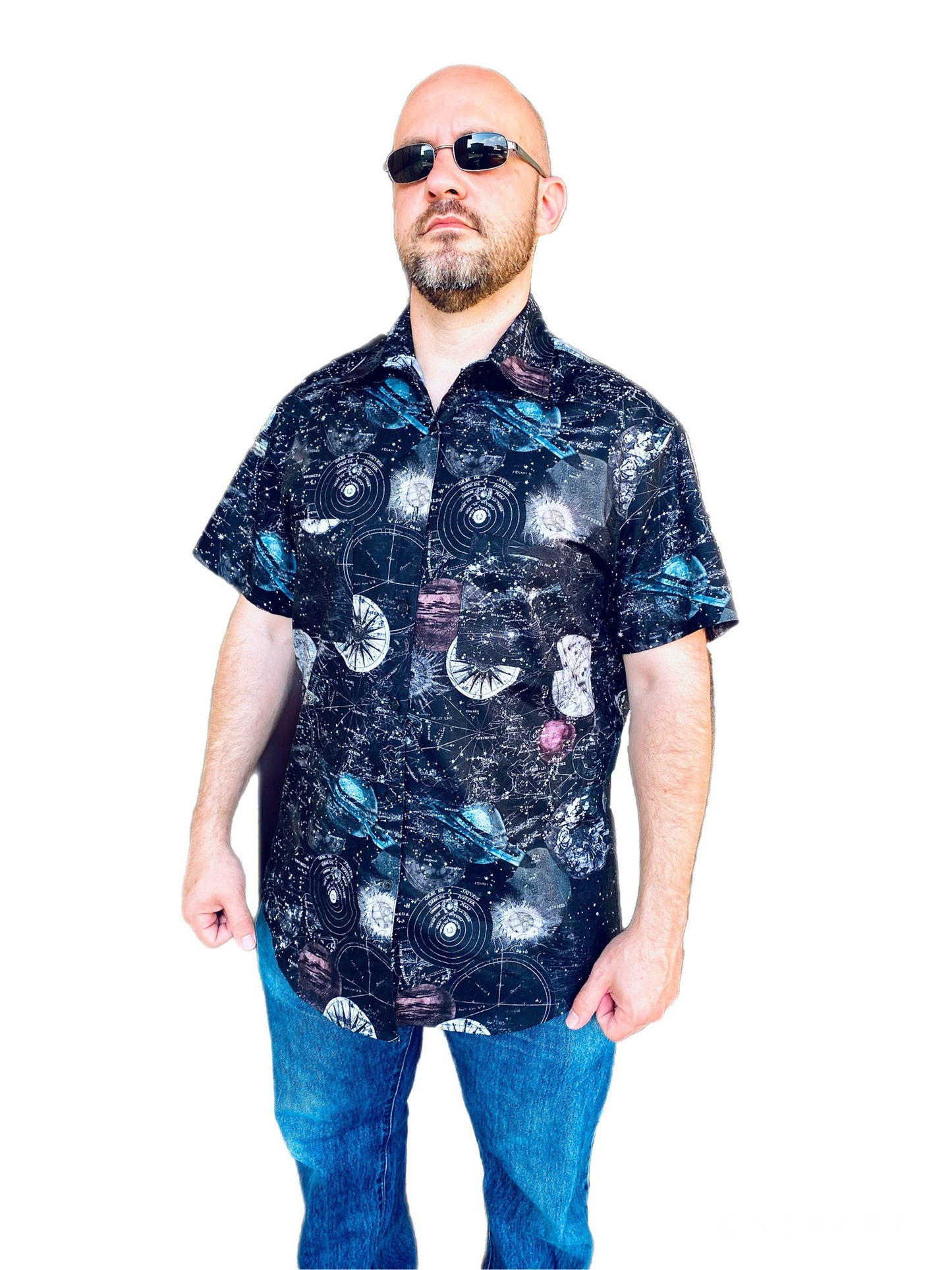 Star Map Constellation Button Up Shirt