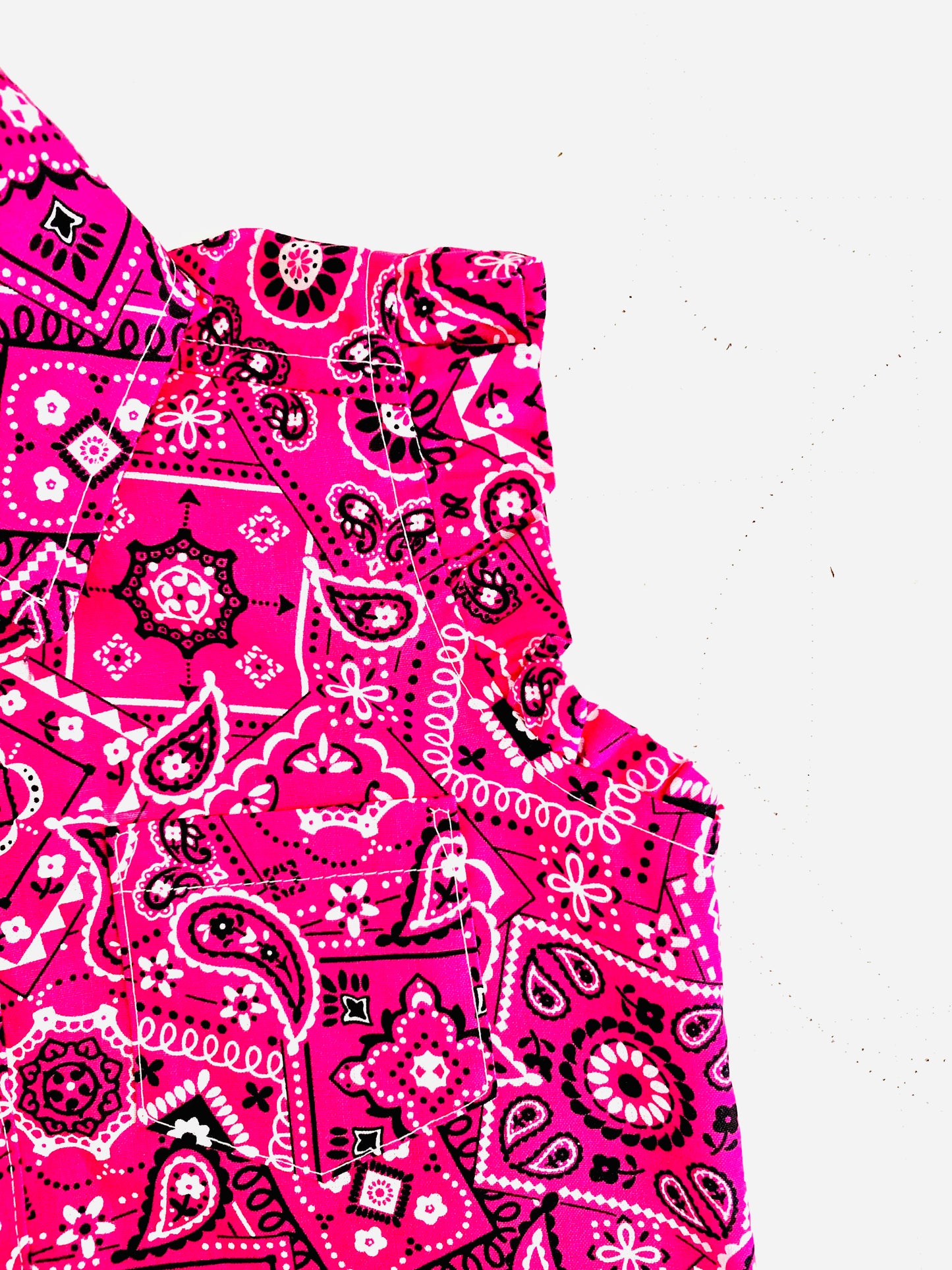 Pink Cowgirl “Fun in the Sun” Hot Pink Bandana Button Down Shirt