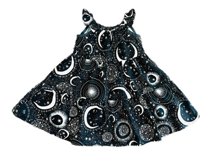 Star Witch is “Crescent Moon” glow in the dark tier gathered Dress