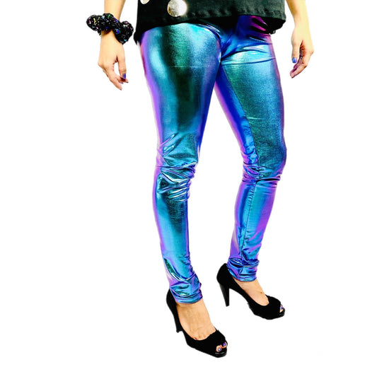 Iridescent blue ocean Leggings