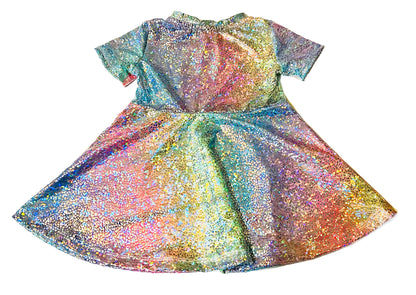 Rainbow Stardust Twirl Dress