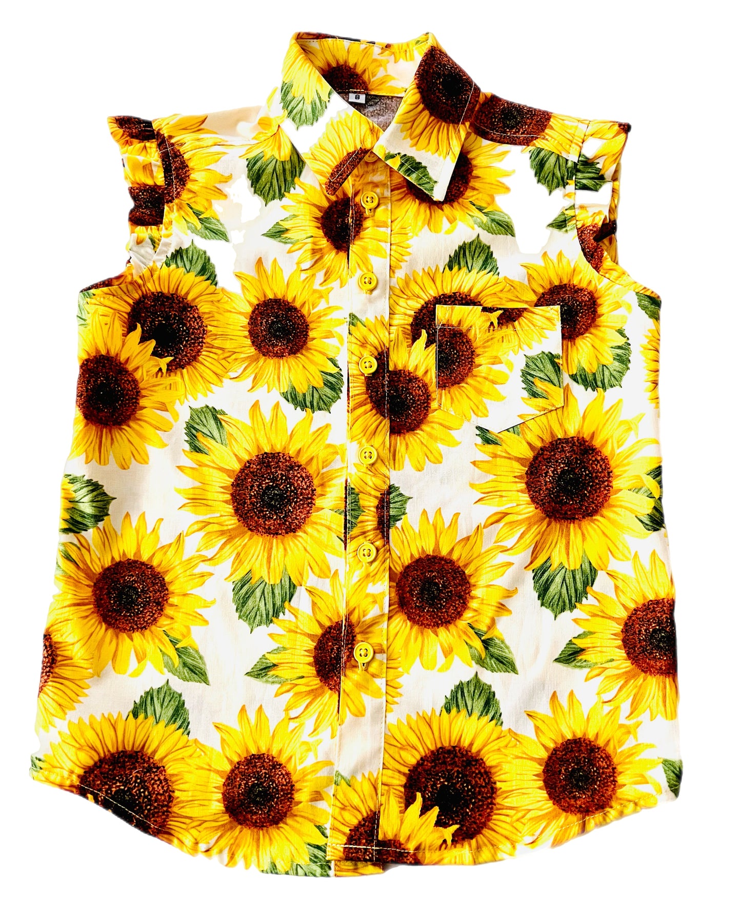 Sunflower Dream Button Down Collared Shirt