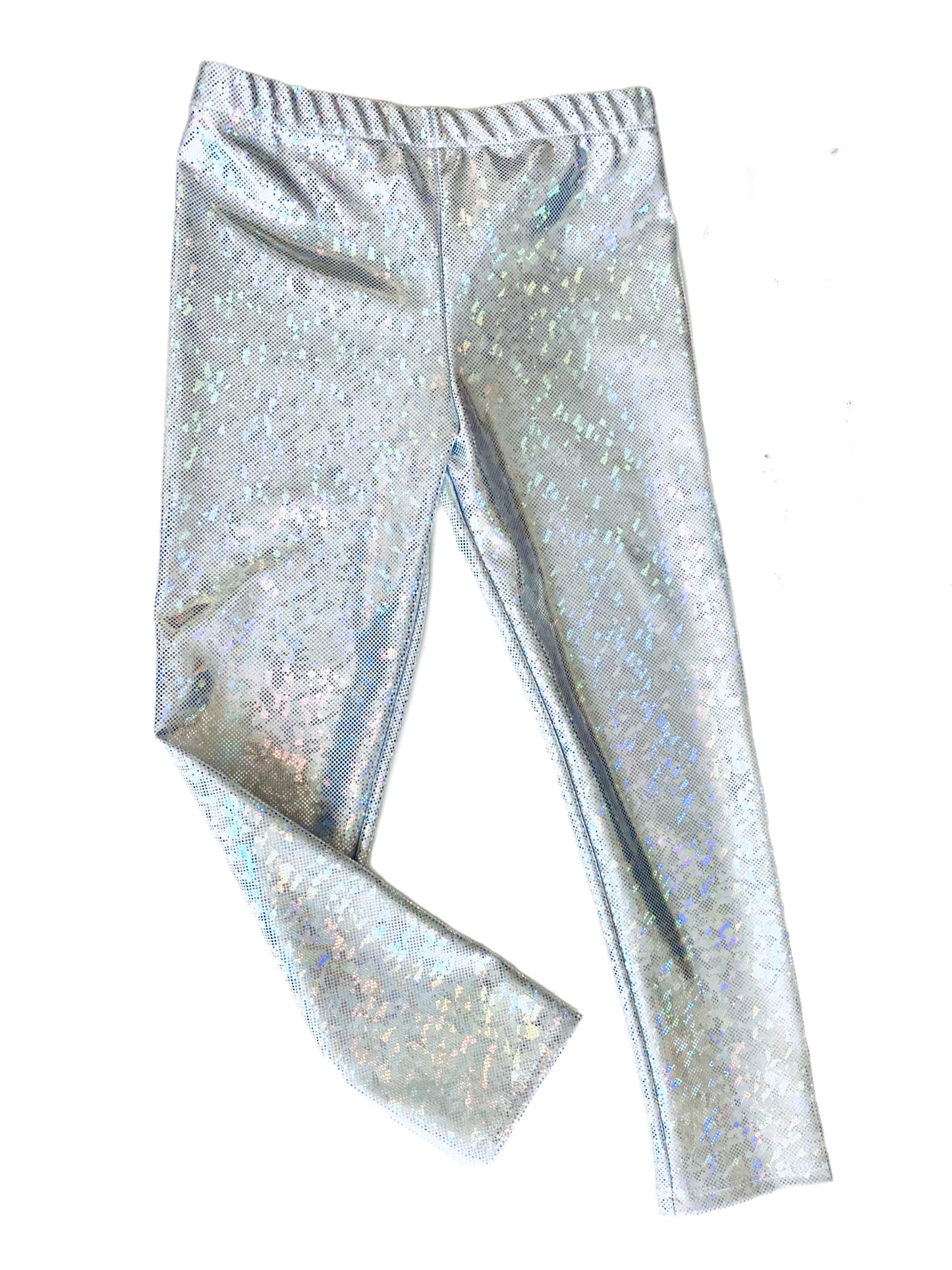 Superstar Sparkle Silver Holographic Leggings