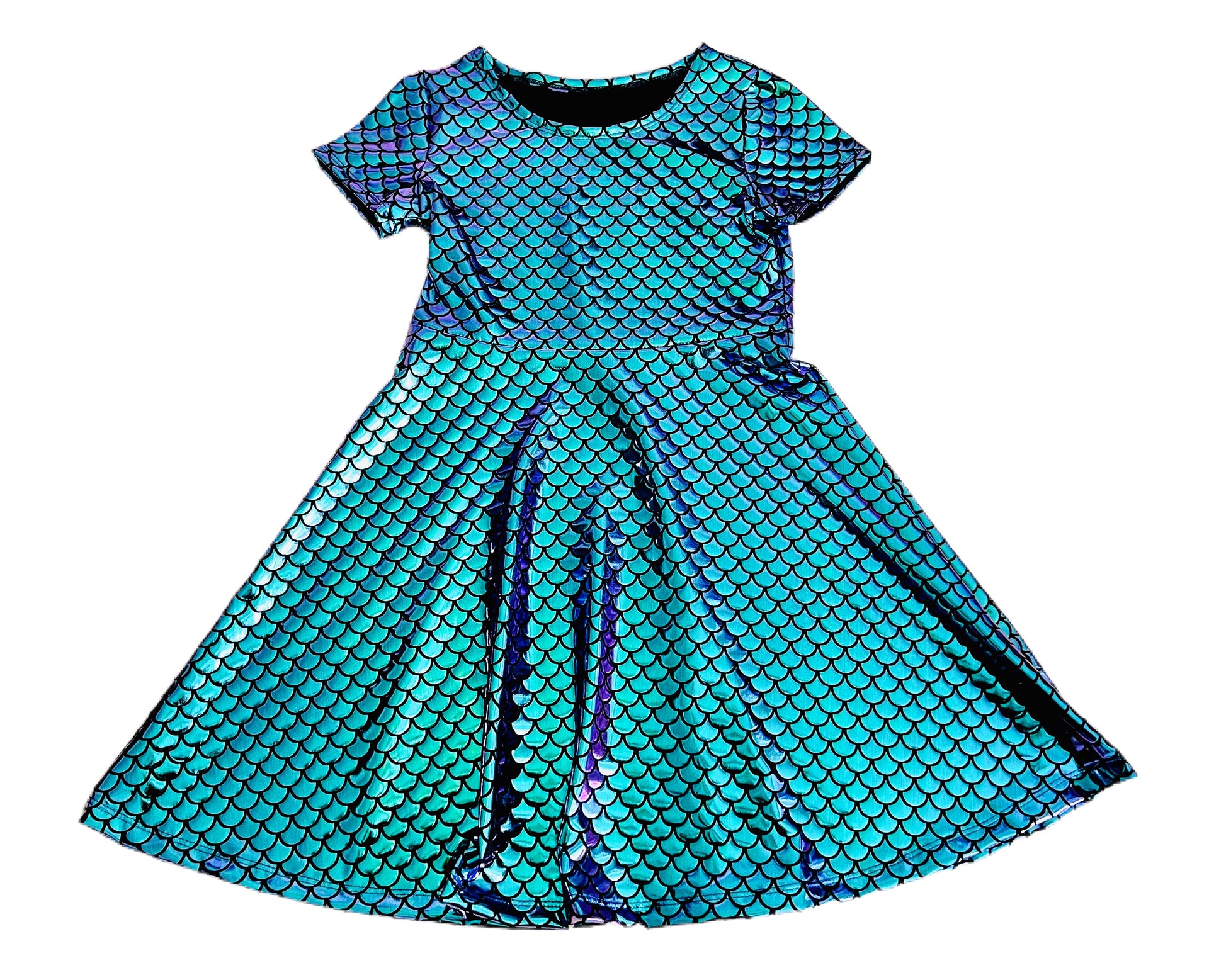 mermaid skater dress Mer-mazing Mermaid scale iridescent dress – Fragile Eccentrics Clothing