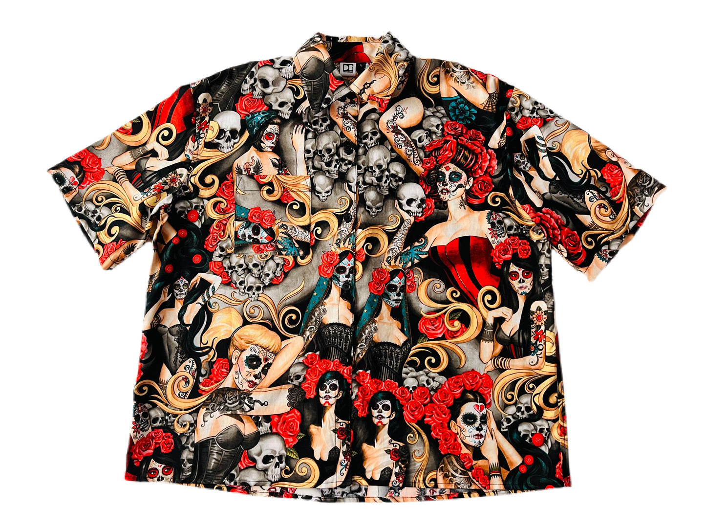 Day of the Dead Casual Women’s Button Up Shirt