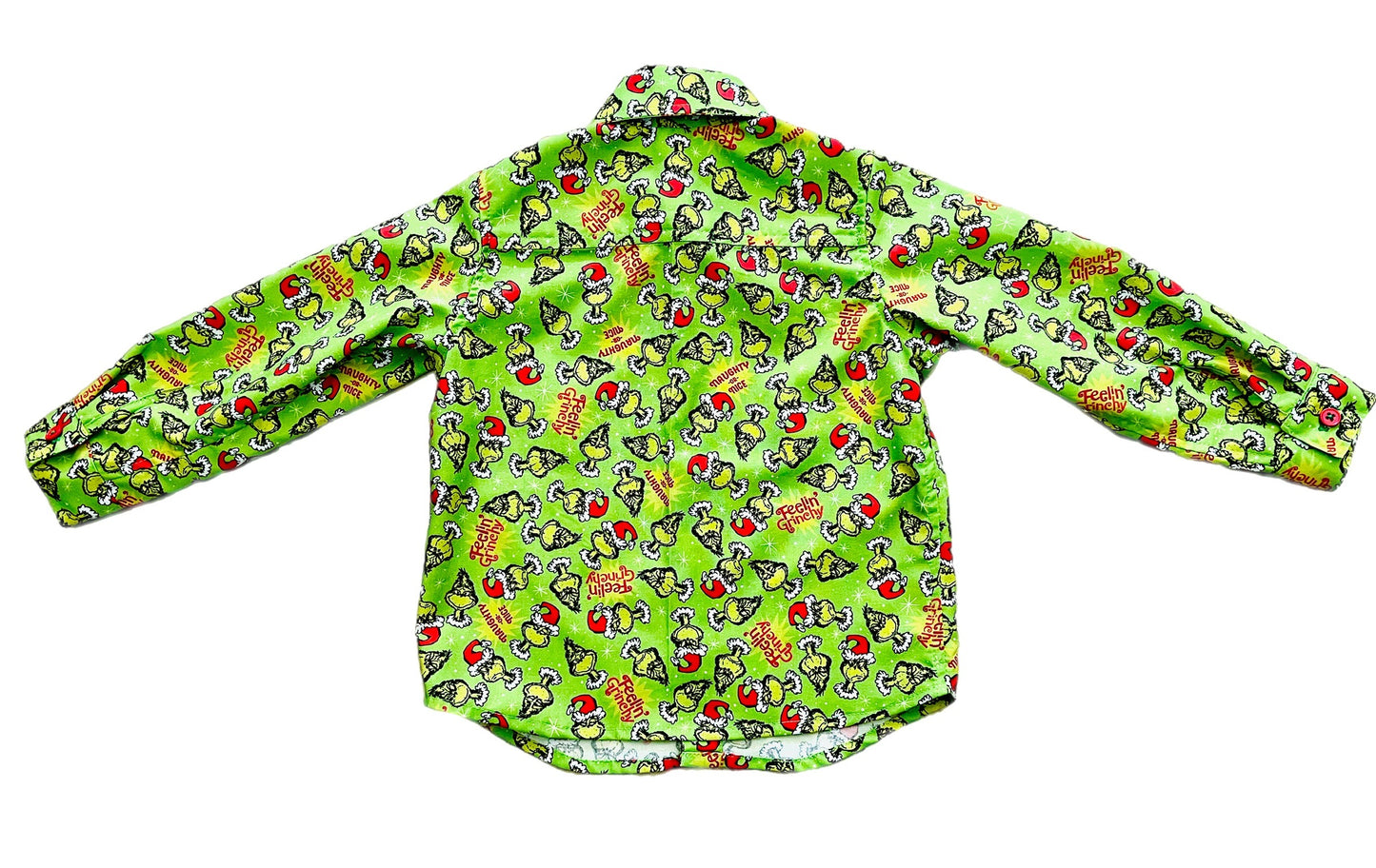 Feeling Grinchy Christmas Long Sleeve Shirt for Baby and Boys