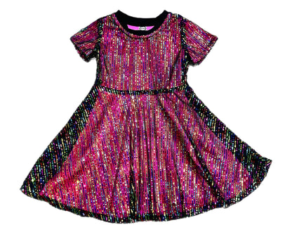 Pink Disco Sparkle Girls Dress