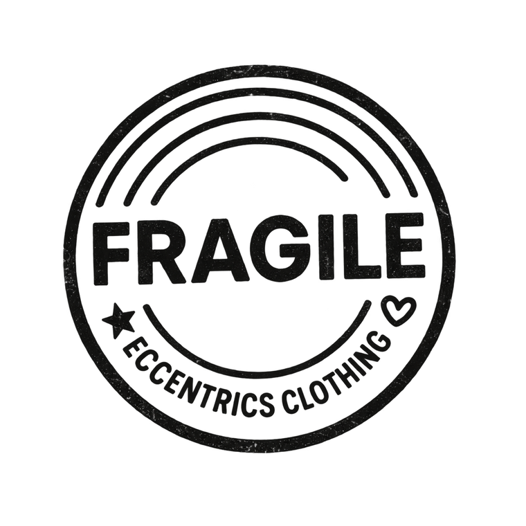 Fragile Eccentrics Clothing circular logo with transparent background